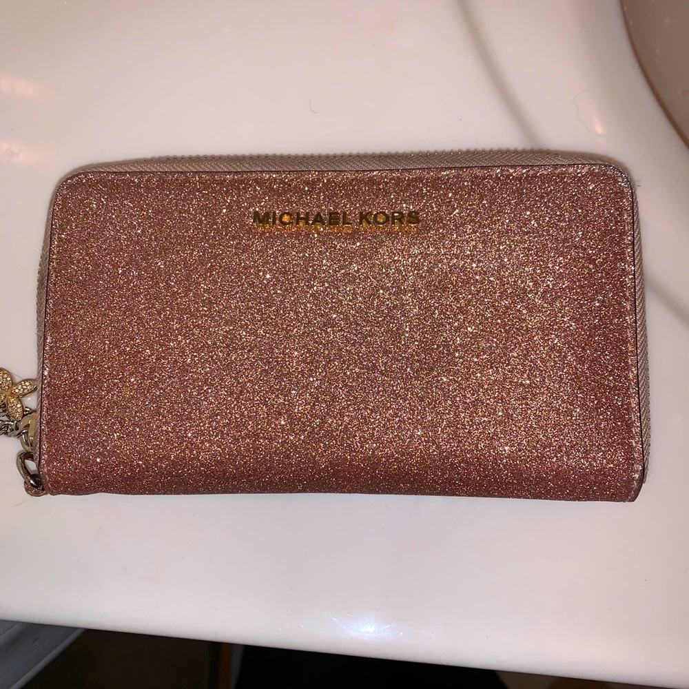 Beautiful Rose Gold Michael Kors wallet/wristlet